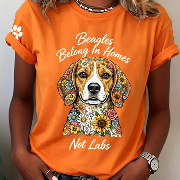 Beagles Belong In Homes Not Labs T-Shirt Beagle Rescue Advocate Shirt Gift For Lover Dog - WWCandleCo