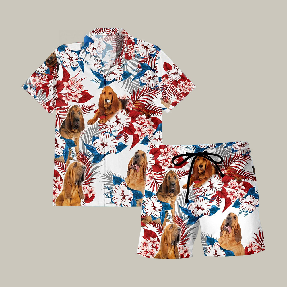 Dog Graphic Hawaiian Shirt American Flag Aloha Shirt Unique Gift For Dog Dad - WWCandleCo