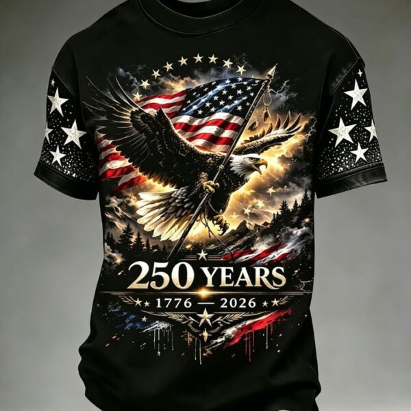 Eagle USA Flag Shirt 250 Years Of Freedom Clothing Gift For Independence Day - WWCandleCo
