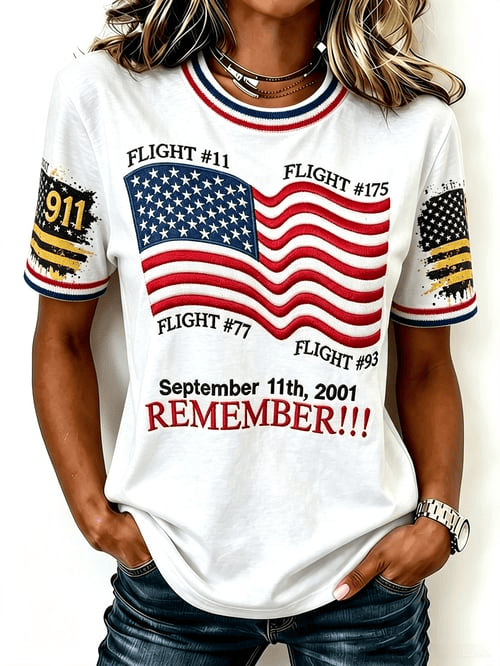 Flight 11 175 77 93 T-Shirt September 11th 2001 Remember Merch Gift For Flight 93 Families