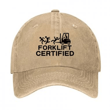 Forklift Certified Stick Figure Hat Funny Operator Cap Best Gifts Ideas