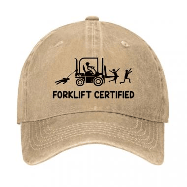 Forklift Certified Stick Figure Hat Funny Operator Cap Best Gifts Ideas For Dad