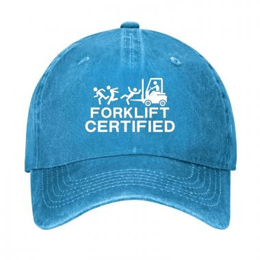 Forklift Certified Stick Figure Hat Funny Operator Cap Best Gifts Ideas For Men