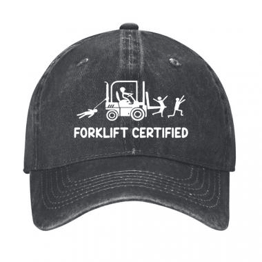 Forklift Certified Stick Figure Hat Funny Operator Cap Best Gifts