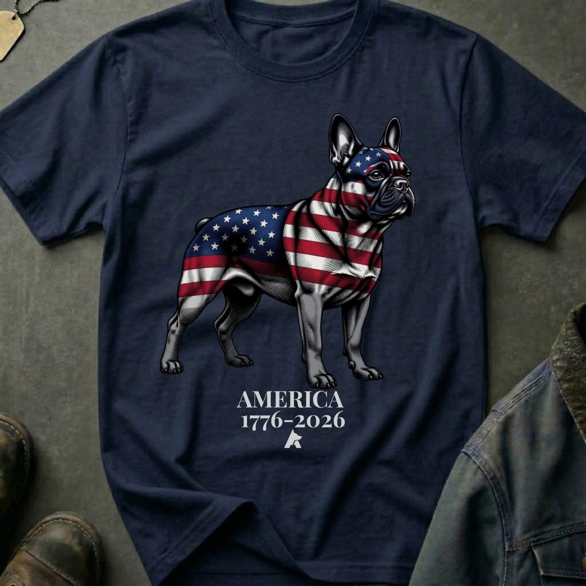 French Bulldog Iron And Stripes Shirt Independence Day Apparel Gift For Dog Lovers - WWCandleCo