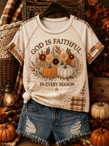 God Is Faithful In Every Season T-Shirt God Clothes Gift For Christian Fans
