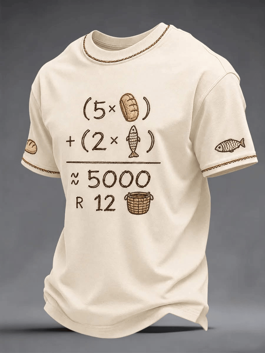 God's Math T-Shirt 5 Loaves And 2 Fish Equals 5000 Shirt Unique Gift
