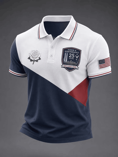 Honor And Remembrance 25 Years Polo Shirt Patriot Merch Gift For American Patriots