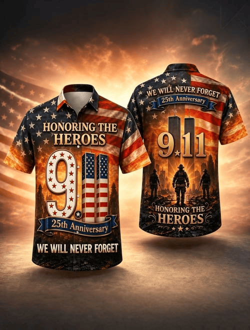 Honoring The Heroes Hawaiian Shirt We Will Never Forget Apparel Gift For Brave Men