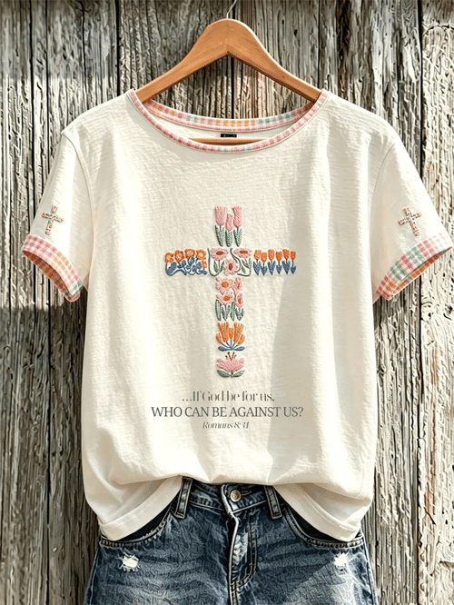 If God Be For Us Who Can Be Against Us Romans 8 31 T-Shirt Romans Merch Gift For Christian Fans