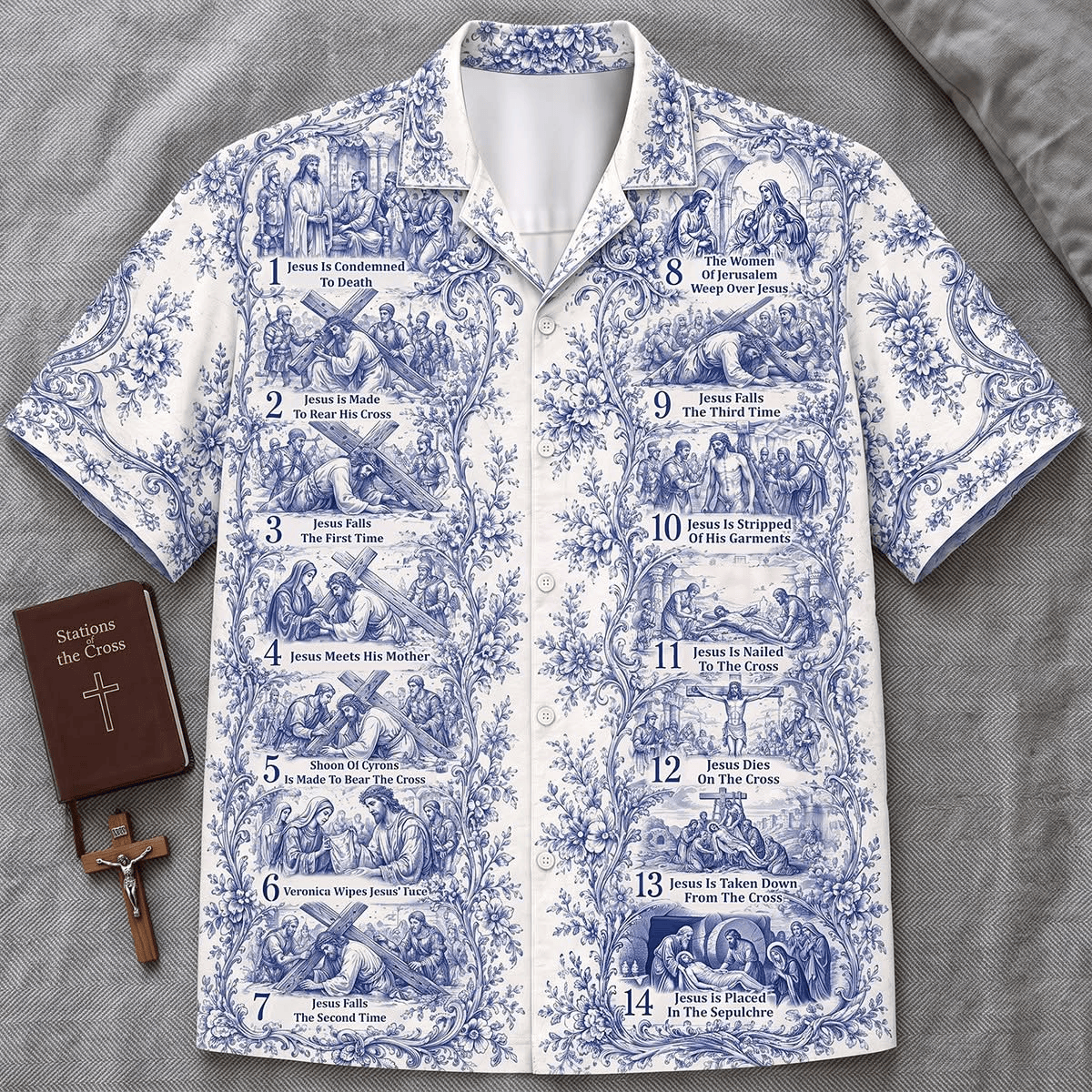 Jesus Hawaiian Shirt Stations Of The Cross Aloha Shirt Unique Gift
