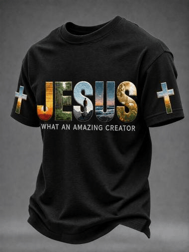 Jesus What An Amazing Creator Cross T-Shirt Jesus Clothing Gift For Christian Fans