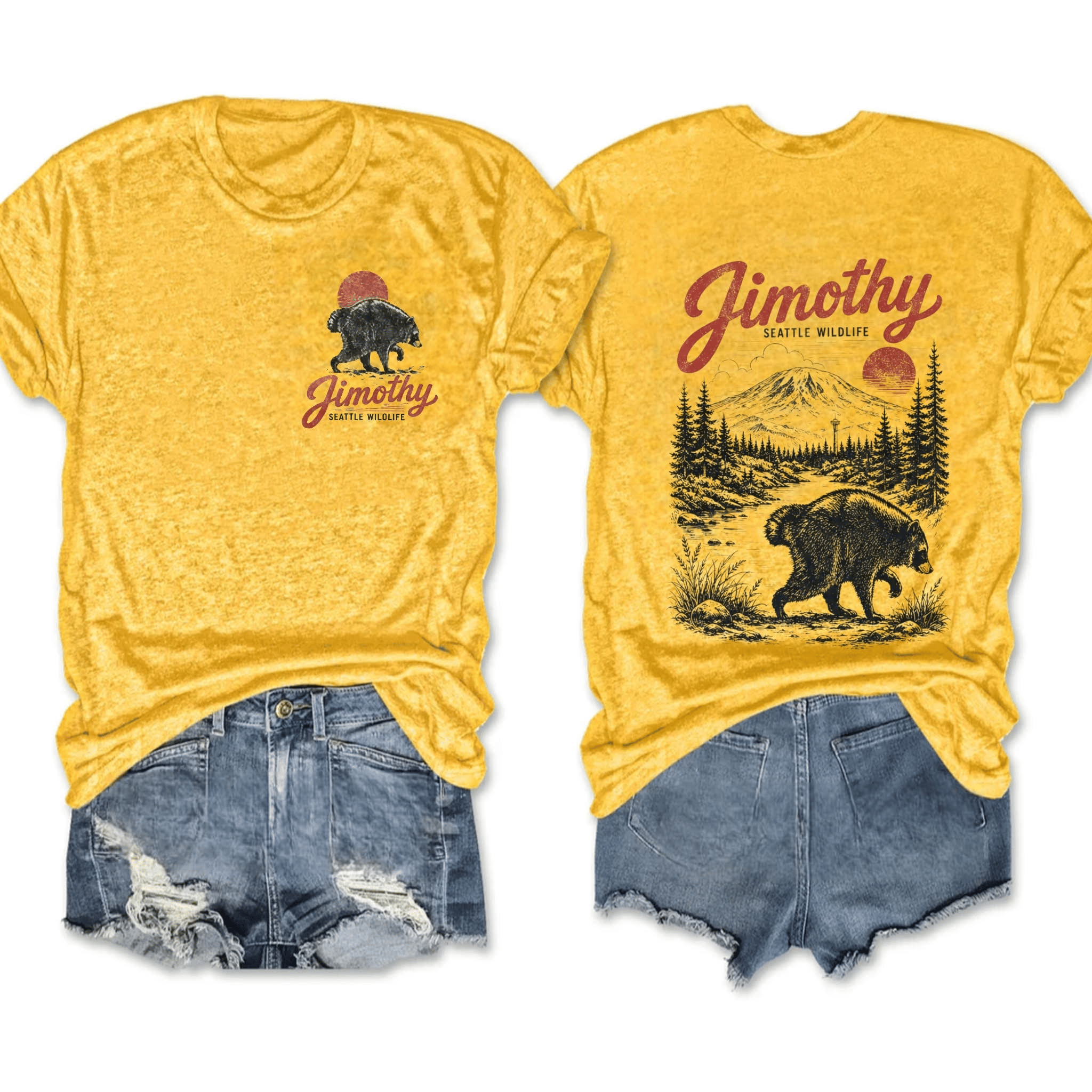 Jimothy Seattle Wildlife T-Shirt Acific Northwest PNW Shirt Gift Ideas