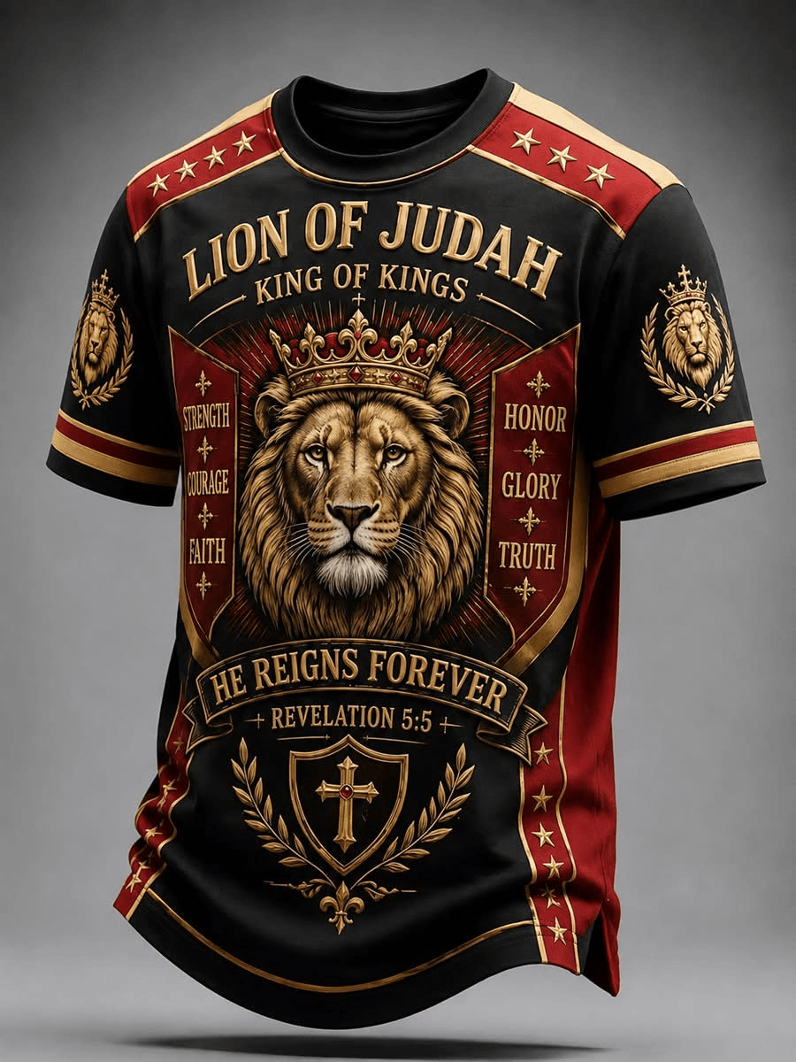 Lion Of Judah T-Shirt Lion Of Judah King Of Kings Revelation 5 5 Shirt Present Ideas