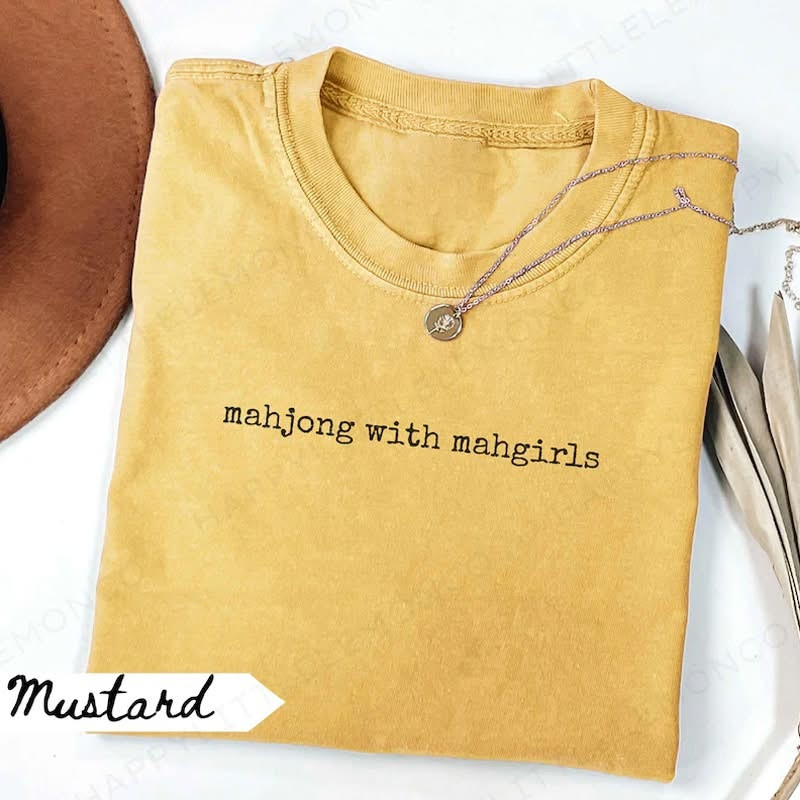 Mahjong With Mahgirls T-Shirt Mahjong Game Merch Gift For Mahgirls Crew - WWCandleCo