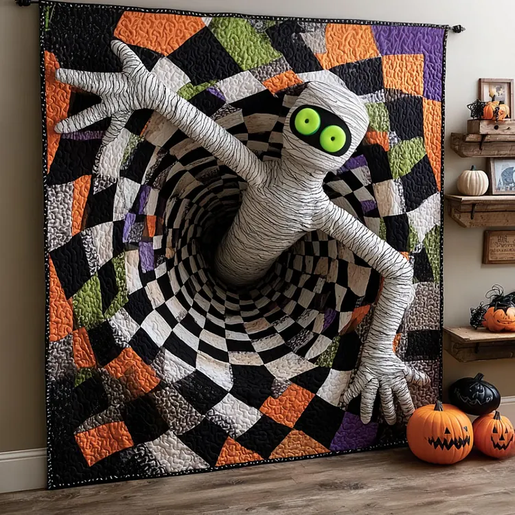 Mummy Escape Quilted Blanket Mummy Tunnel Merch Gifts For Home Decor