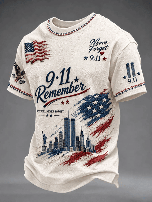 Never Forget 09112001 T-Shirt Twin Towers American Flag Shirt Gift Ideas For Brother