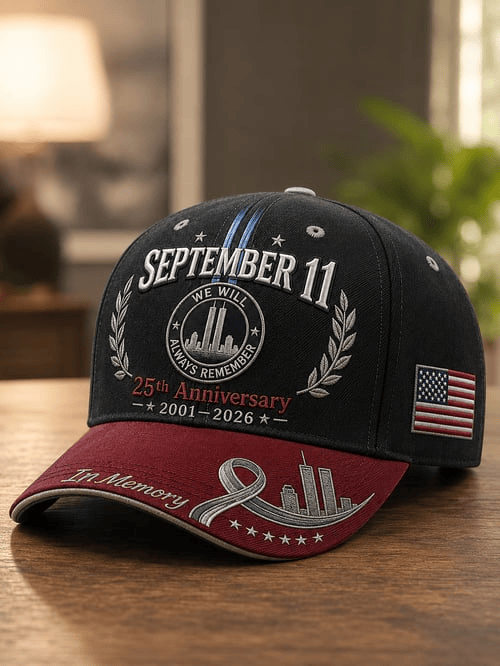 Never Forget 2001 2026 Hat 25th Anniversary Cap Gift For USA Patriots