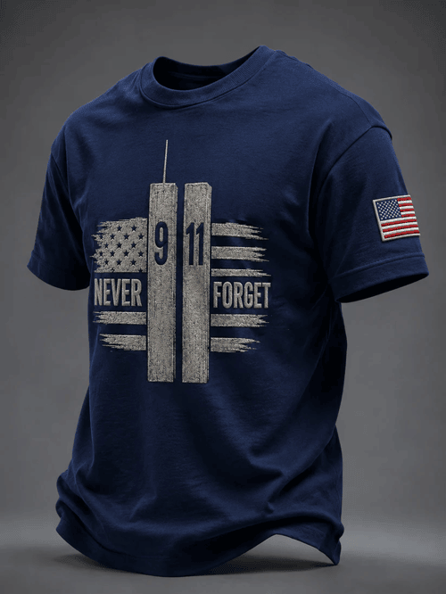 Never Forget 911 T-Shirt 25th Anniversary Remember Shirt Birthday Present For Him