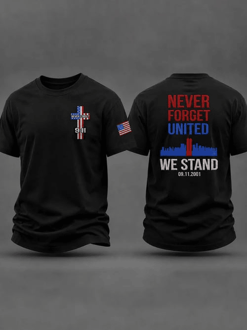 Never Forget Bald Eagle Flag 9 11 01 T-Shirt Æ¯e Stand 9-11 Merch Gift For Never Forget Patriots