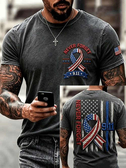 Never Forget Patriot T-Shirt Patriot Heart American Flag Shirt Birthday Presents For Him