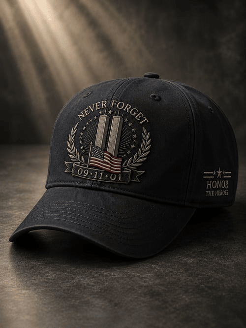 Never Forget September Eleven Hat Twin Towers Silhouette Cap Gift For USA Patriots
