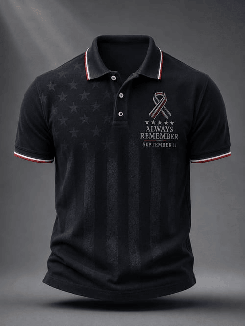 Never Forget September Eleven Polo Shirt We Will Never Forget Clothes Gift For USA Patriots