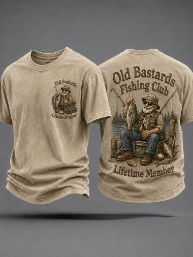 Old Bastards Fishing Club T-Shirt Lifetime Member Merch Gift For Grandpas