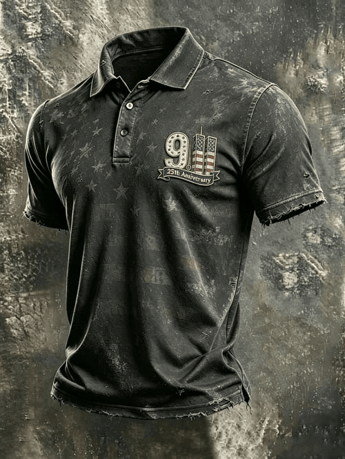 Patriot Memorial Polo Shirt 911 History Merch Unique Gift For Husband