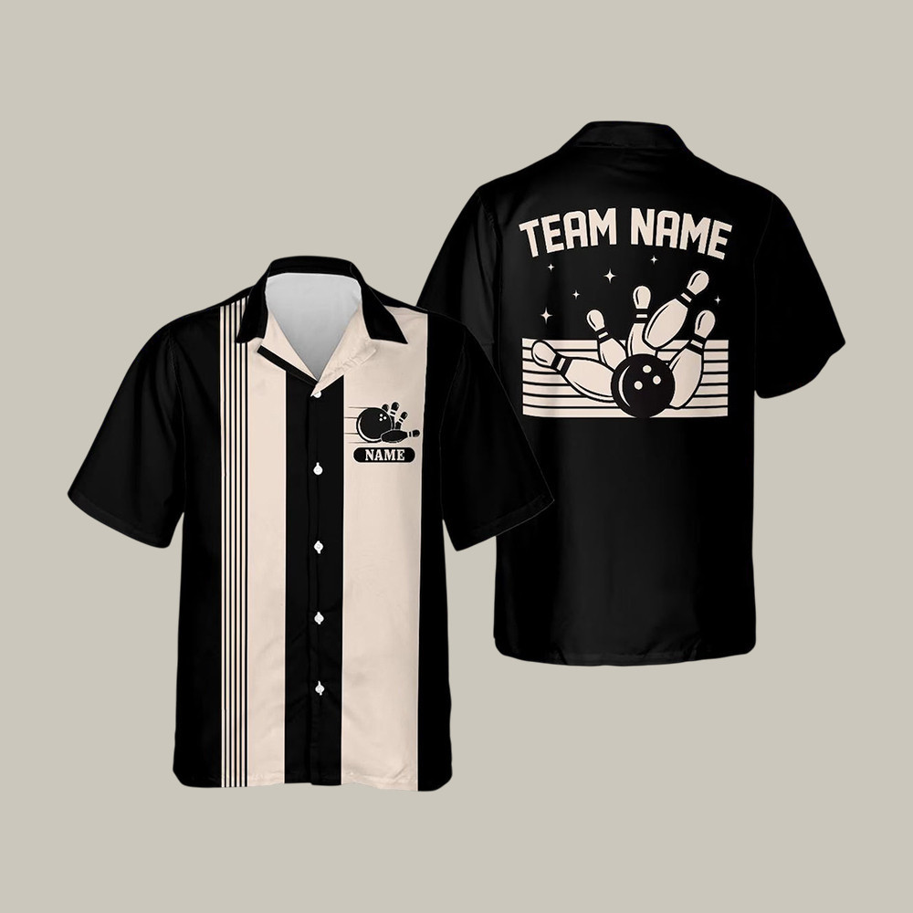 Personalized Retro Bowling Hawaiian Shirt Bowling Lover Clothes Unique Gift For Husband - WWCandleCo