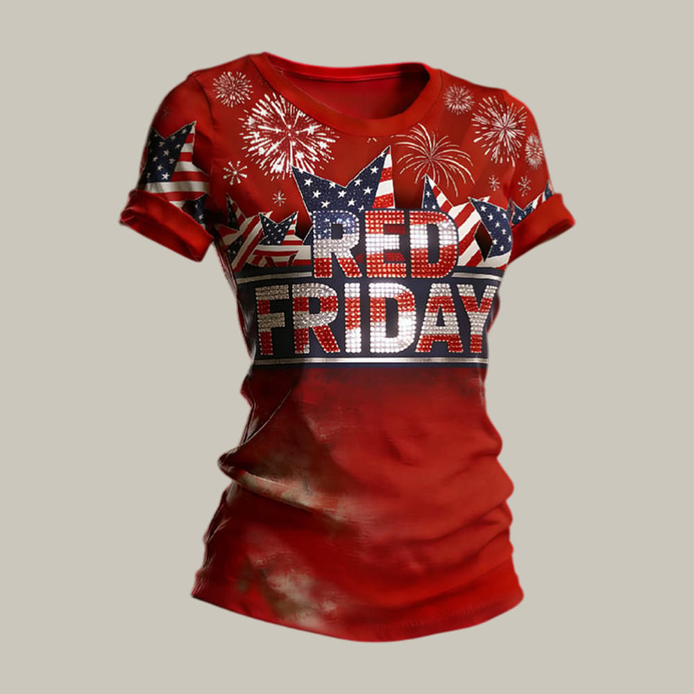 Red Friday American Flag Fireworks T-Shirt Remember Everyone Deployed Red Friday Shirt Good Gift For Mother's Day - WWCandleCo
