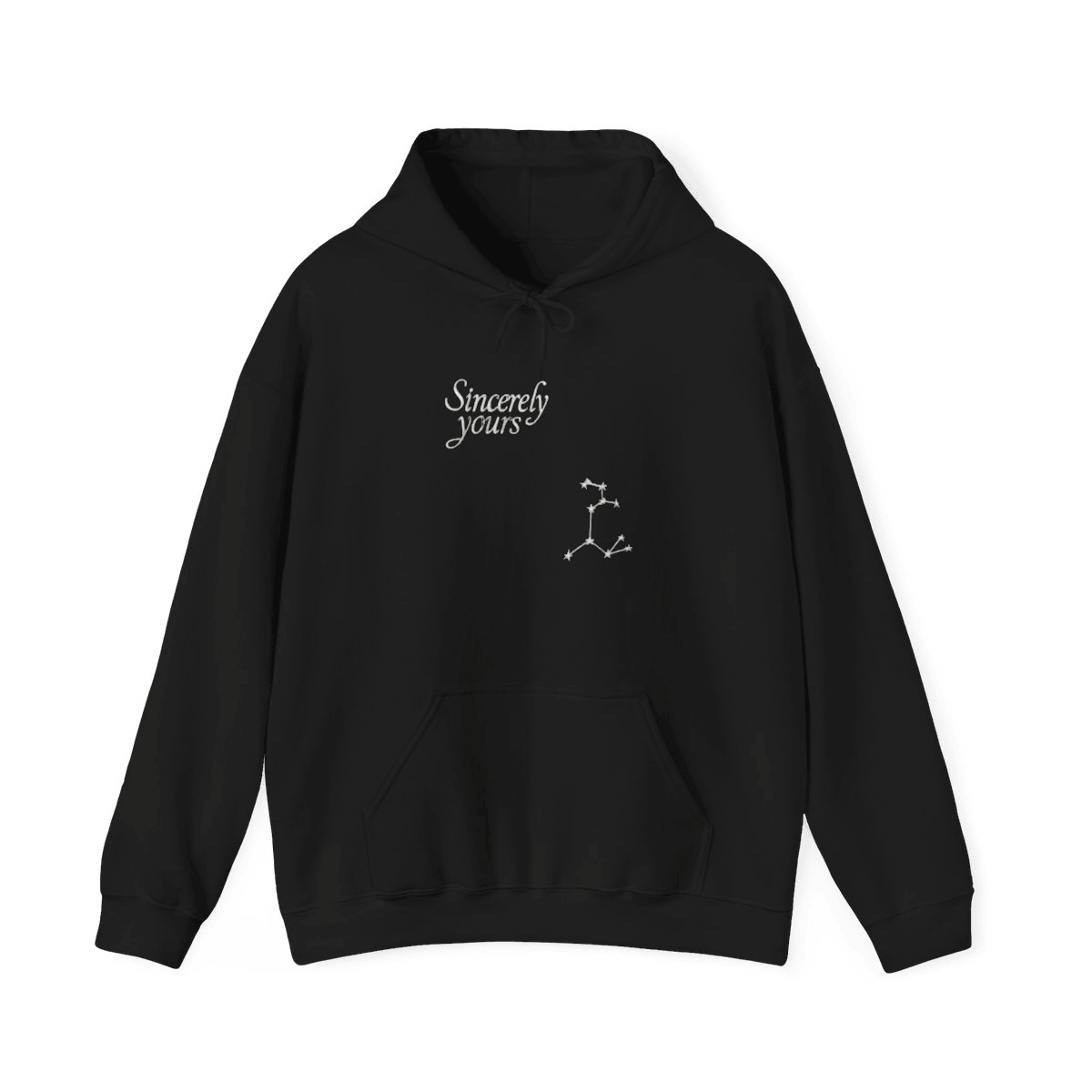 Sincerely Yours Hoodie Constellation Stars Minimalist Merch Gift For Astronomy Fans