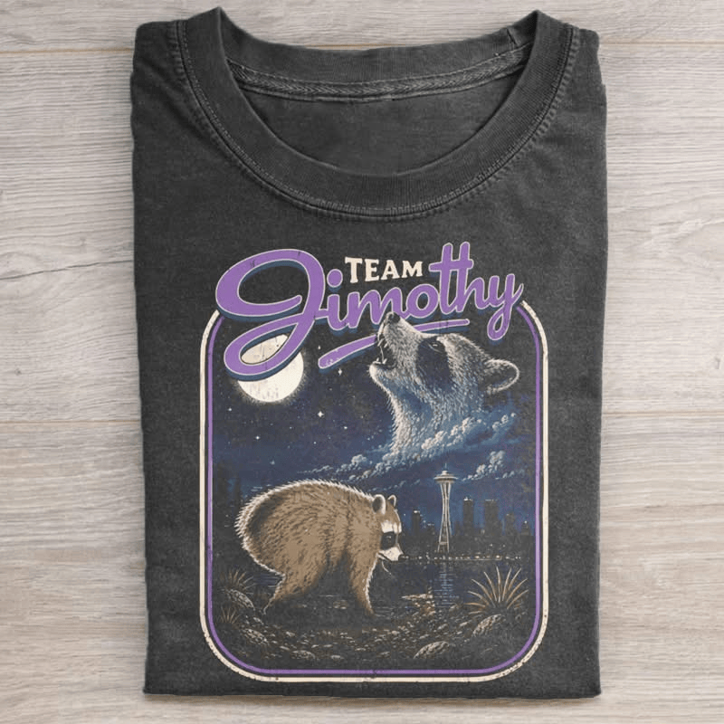 Team Jimothy Funny Raccoon T-Shirt Moon Three Wolf Moon Meme Shirt Good Gifts For Husband