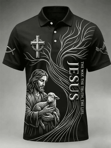 The Way The Truth The Life Polo Shirt Cross Merch Gifts Ideas For Men