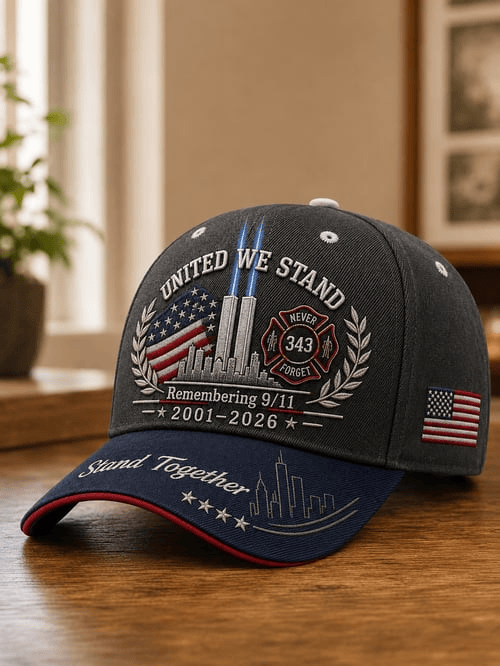 United We Stand Baseball Cap Remembering 911 2001 2026 Cap Gift For USA Patriots