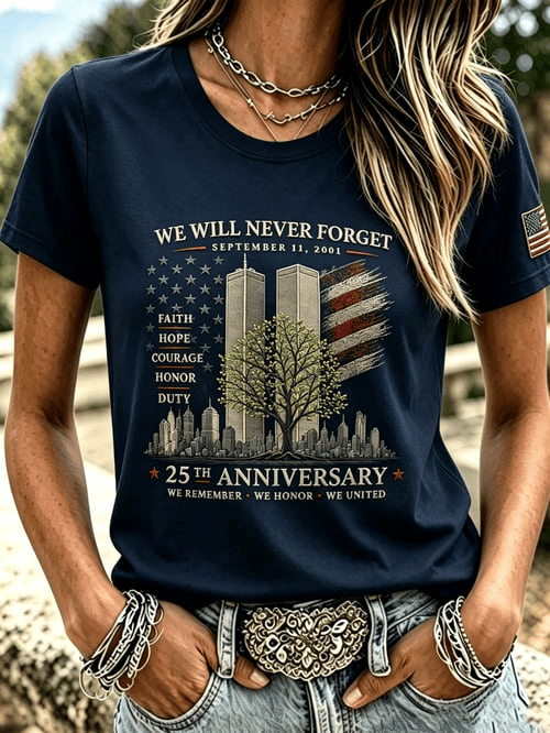 United We Stand September 11 Attacks T-Shirt 25th Anniversary Shirt Gifts For Her