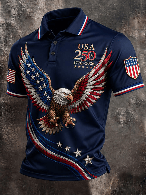 USA 250 Years Polo Shirt American Eagle Merch Gift For Proud Patriots