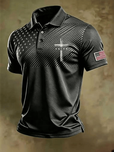 Walk By Faith Polo Shirt Star Cross Clothing Gift For Christian Athletes