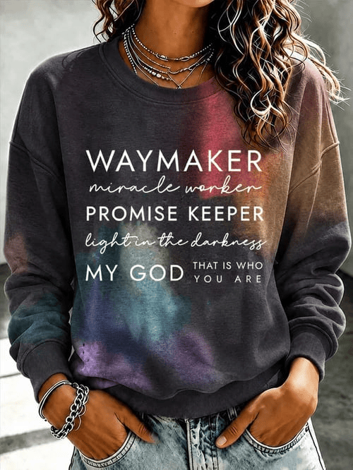 Way Maker Miracle Worker Sweatshirt Promise Keeper Light In The Darkness Gift For Women