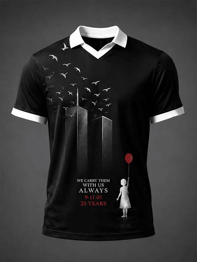 We Carry Them With Us Always V-Neck Jersey 25 Years 91101 Clothing Gift For Proud Patriots