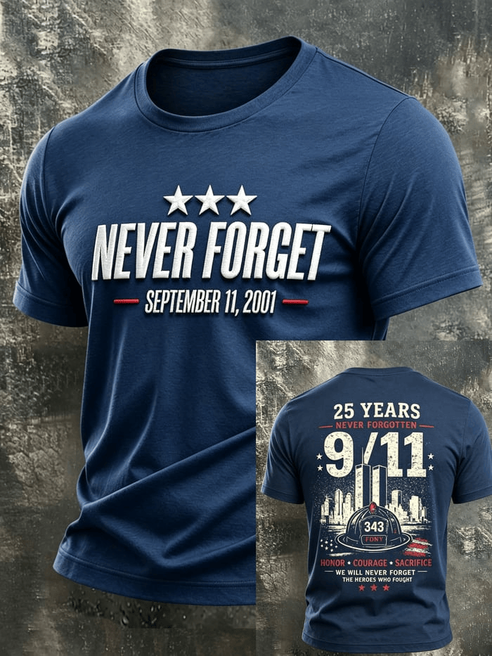 We Will Never Forget 2001-2026 T-Shirt 25th Anniversary Clothing Unique Gift For Men