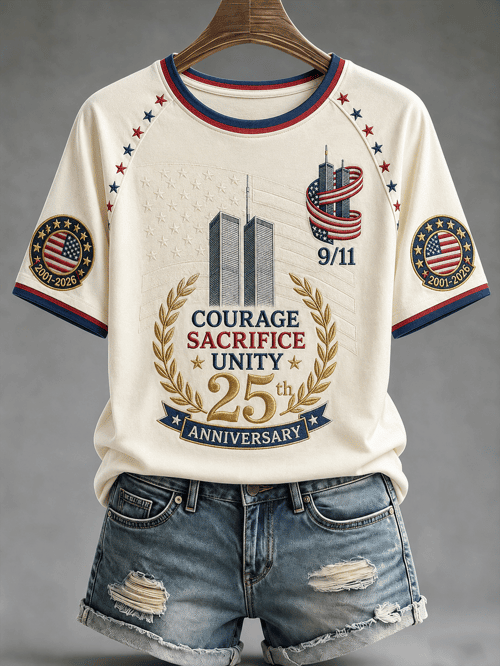 We Will Never Forget 2001 2026 T-Shirt 25th Anniversary Shirt Gifts For Women Fans