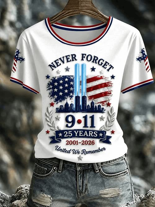 We Will Never Forget 25th Anniversary T-Shirt 25 Years 2001 2026 Clothing Gifts