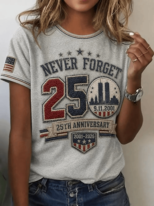 We Will Never Forget 911 T-Shirt 25th Anniversary September 11 2001 Shirt Best Gifts Idea