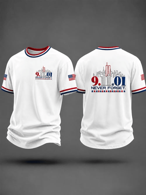 We Will Never Forget T-Shirt 25th Anniversary 9 11 Clothes Best Birthday Gift