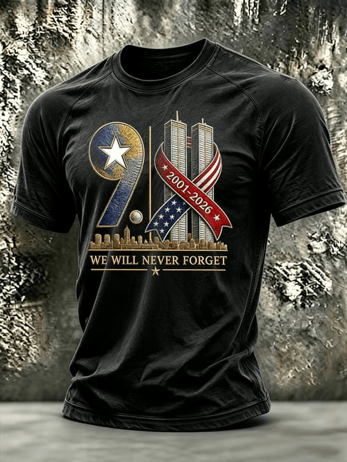We Will Never Forget T-Shirt 25th Anniversary 9 11 Merch Gift For FDNY Heroes