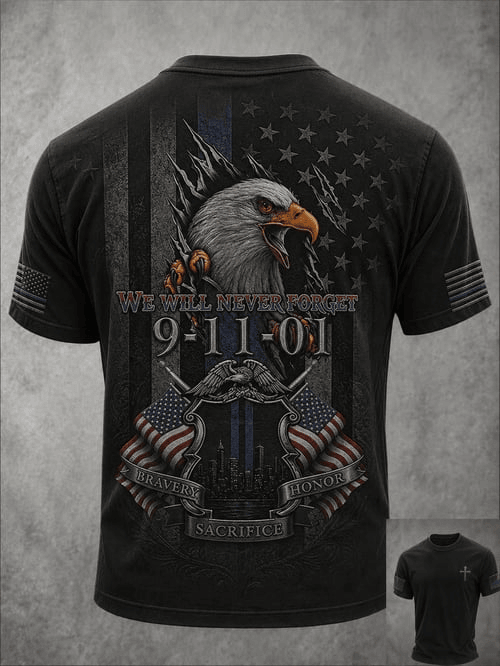 We Will Never Forget T-Shirt 9 11 25th Anniversary Shirt Gifts For Die Hard Fans