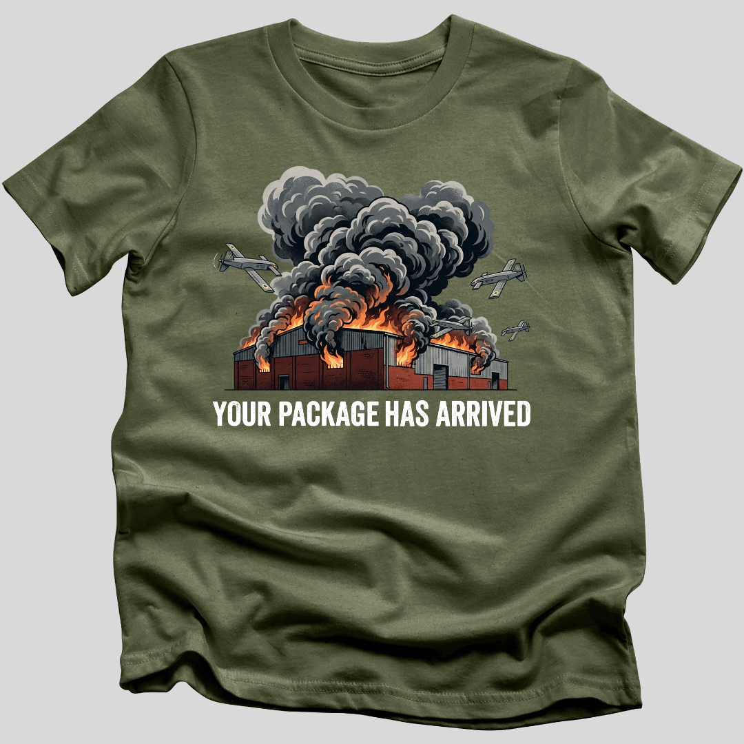Your Package Has Arrived Bomb Explode T-Shirt Mail Merch Gift For Ground Zero Rescuers