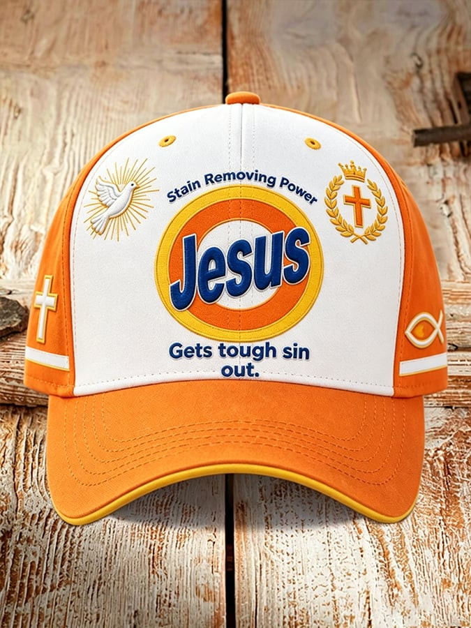 Jesus Stain-Removing Power Hat Jesus Gets Tough Sin Out Cap Religious Gifts For Men